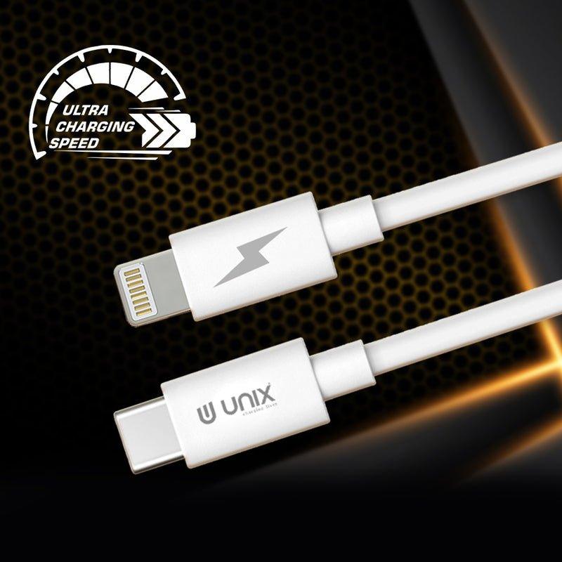 Unix UX-PD29 Fast Charging Data Cable Type-C to Lightning