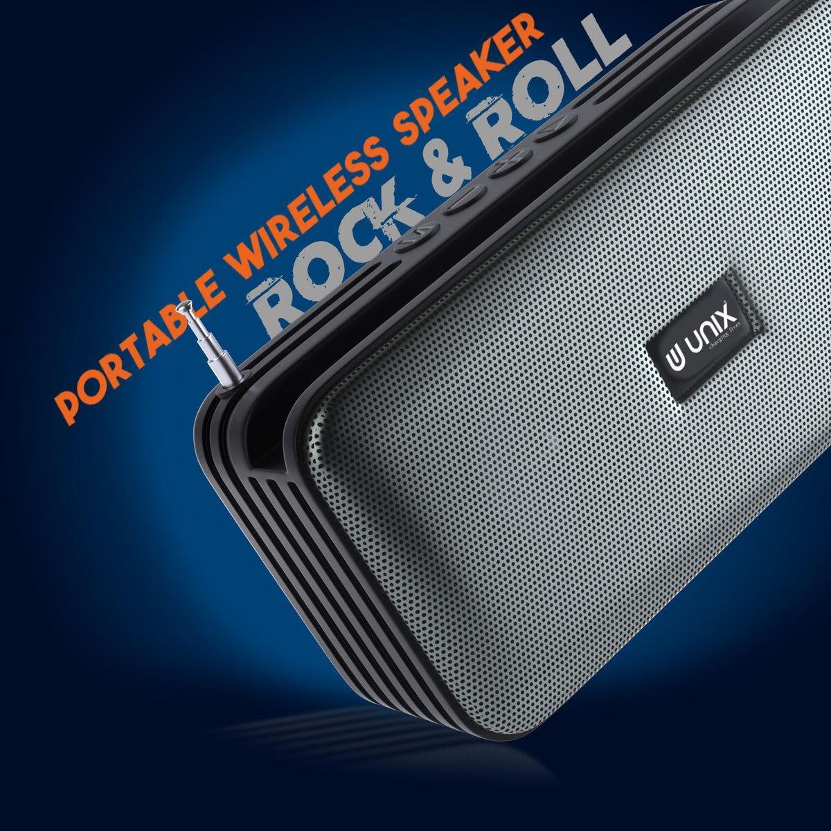 Unix XB-U33 Rock & Roll Portable Wireless Speaker - Enjoy Music On-the-Go - Shopping RJ 