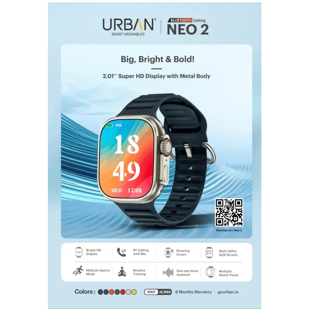 Urban neo 2 calling watch - Smart Watch accessories - RJ mobiles and accessories ThoothukudiSmart Watch accessoriesSmart watch