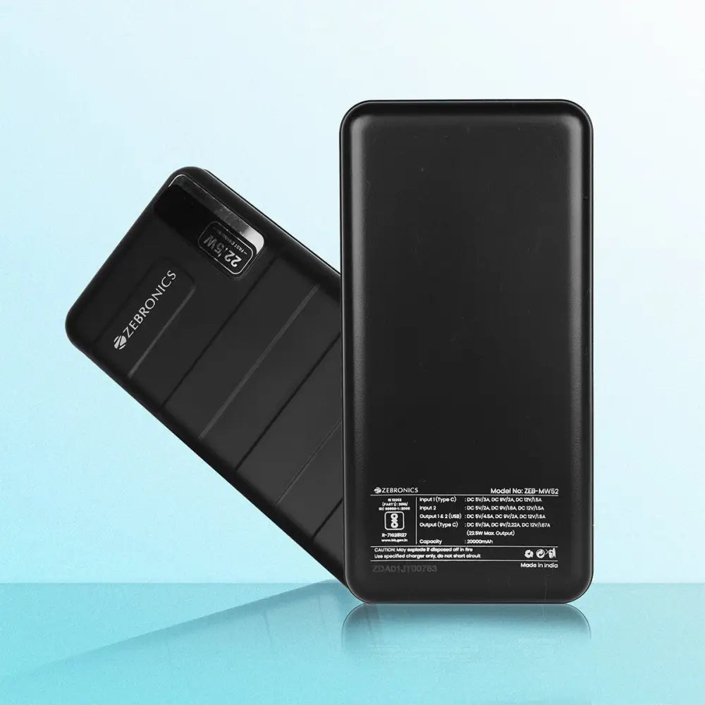 Zeb-MW52 Power bank 20000mah , 22.5w fast charging support