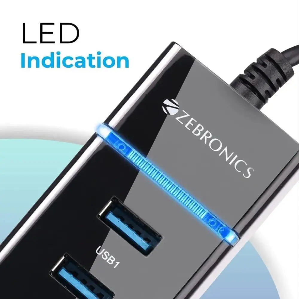 Zebronics 300HB 4 Port USB 3.0 Hub with Hi - Speed Data Transfer - Laptop accessories - Laptop accessoriesSHOPPING - RJNew arrival