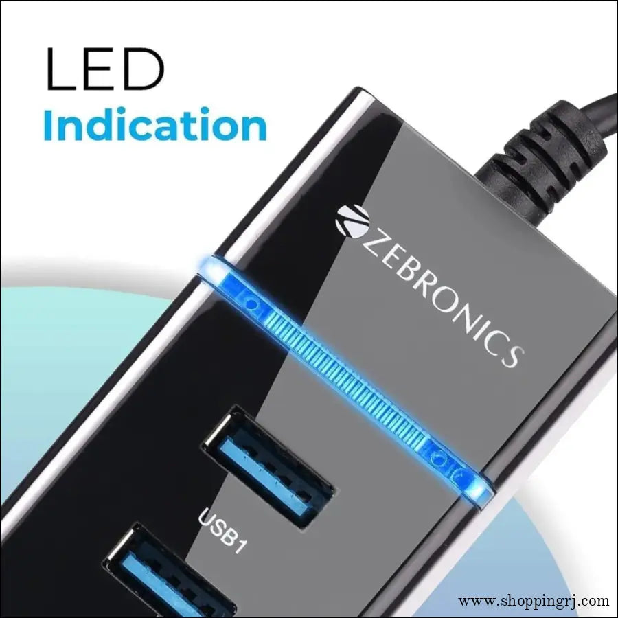 Zebronics 300HB 4 Port USB 3.0 Hub with Hi - Speed Data Transfer - Laptop accessories - Laptop accessoriesSHOPPING - RJNew arrival