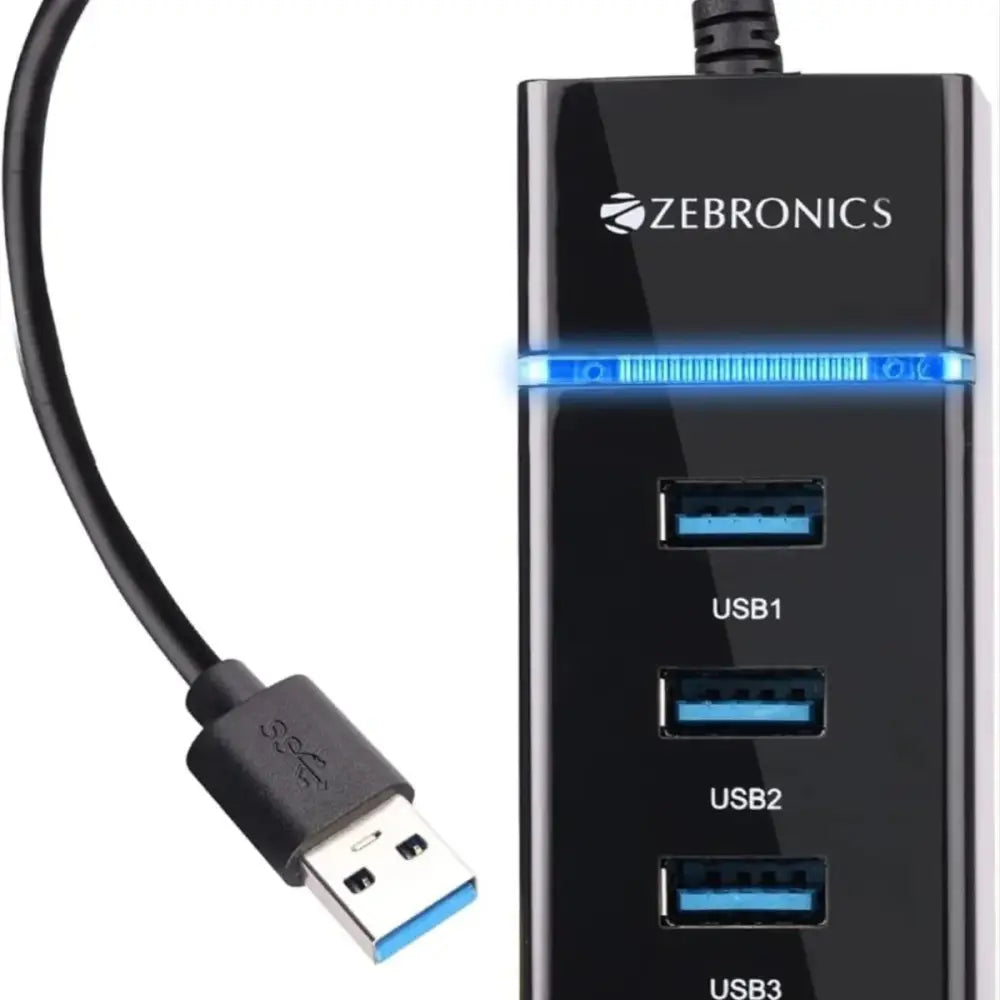 Zebronics 300HB 4 Port USB 3.0 Hub with Hi - Speed Data Transfer - Laptop accessories - Laptop accessoriesSHOPPING - RJNew arrival