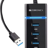 Zebronics 300HB 4 Port USB 3.0 Hub with Hi - Speed Data Transfer - Laptop accessories - Laptop accessoriesSHOPPING - RJNew arrival